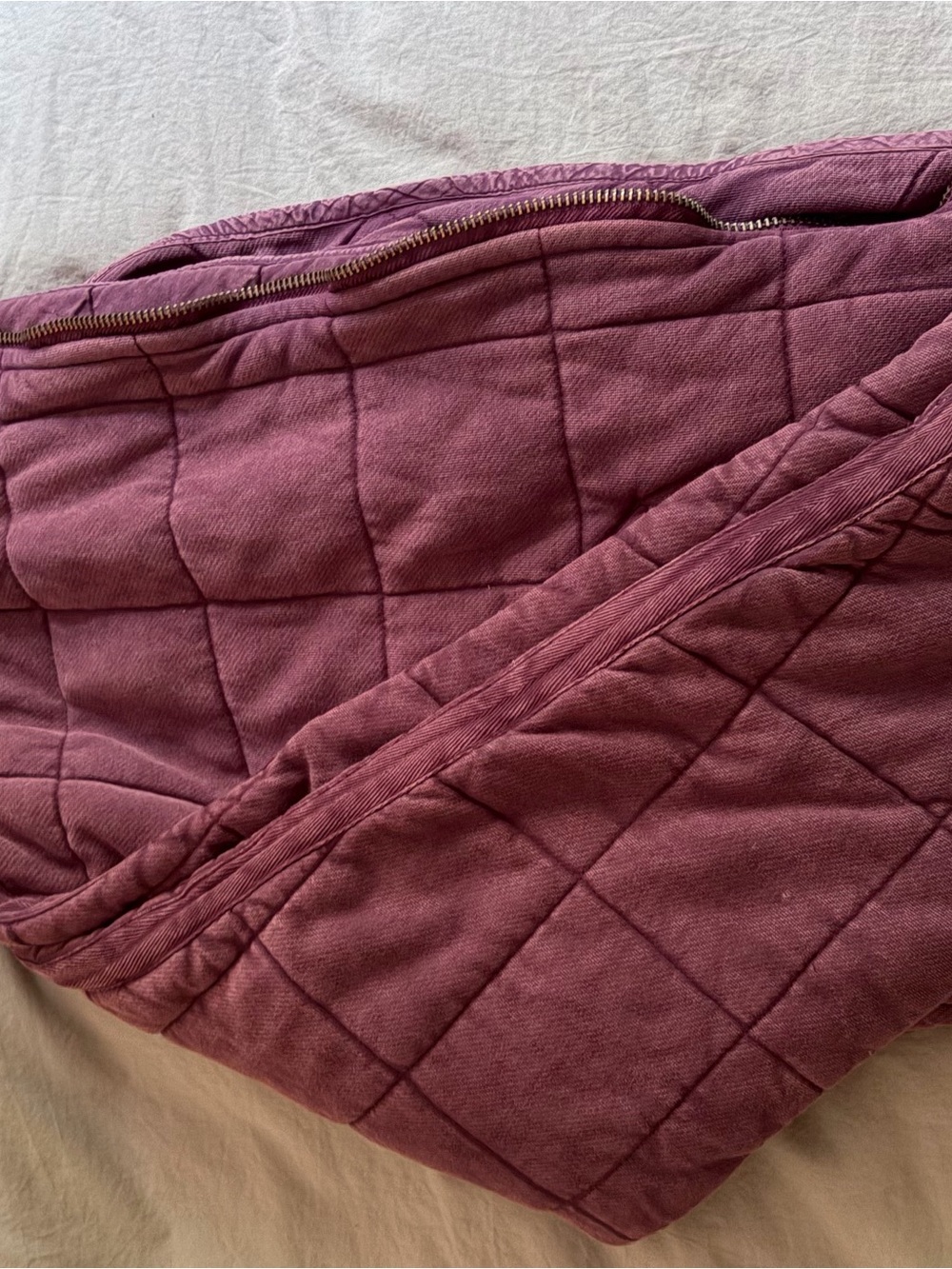 Free People Quilted Plum dolman coat jacket